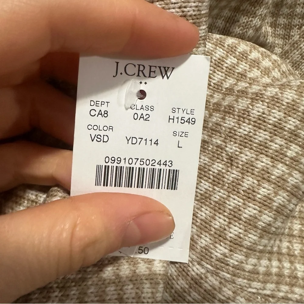 J crew vintage sandstone dust Long-sleeve funnelneck pullover